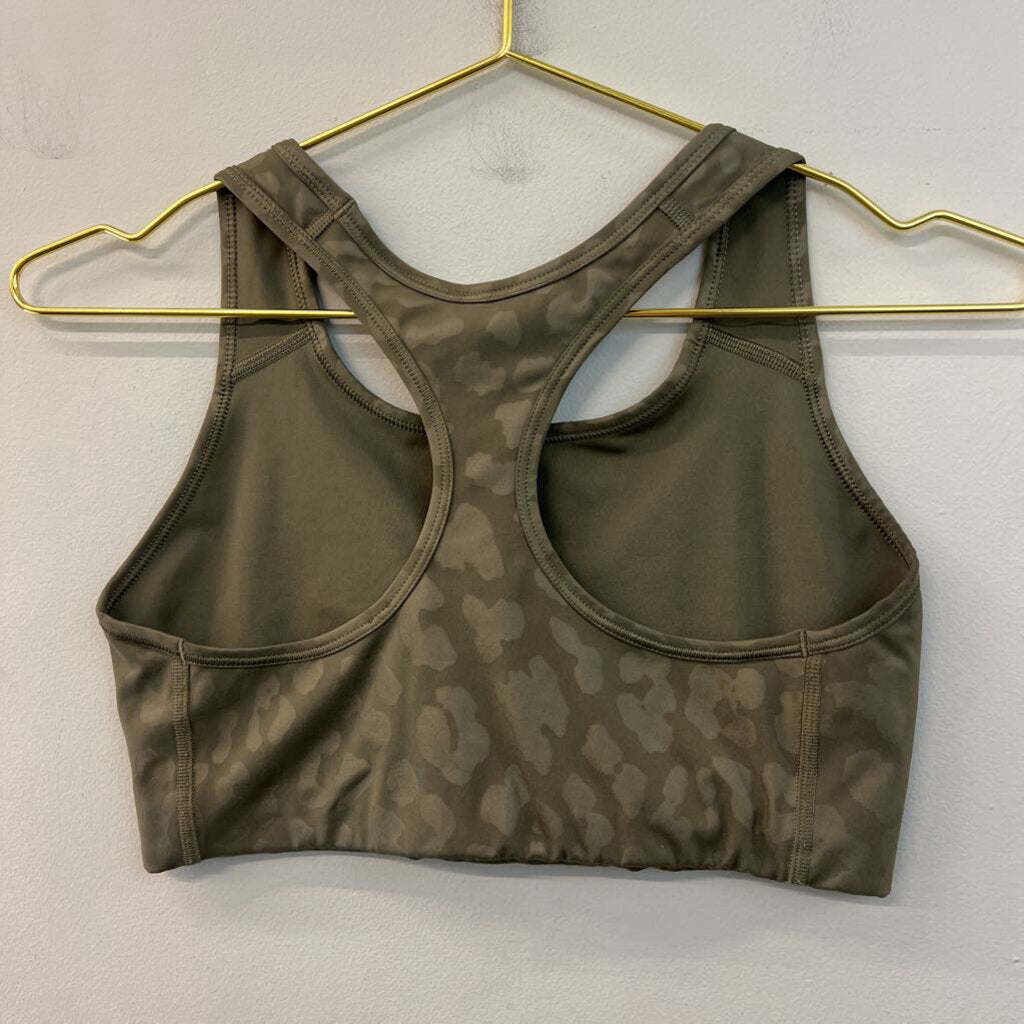 Nike Green Cheetah Print Sports Bra Medium