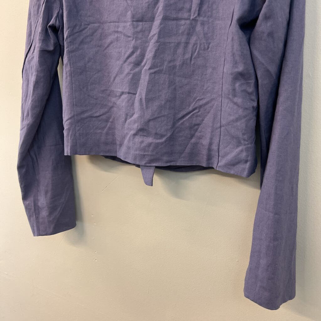 Jason Wu Blue Linen Blend Blazer Jacket Medium