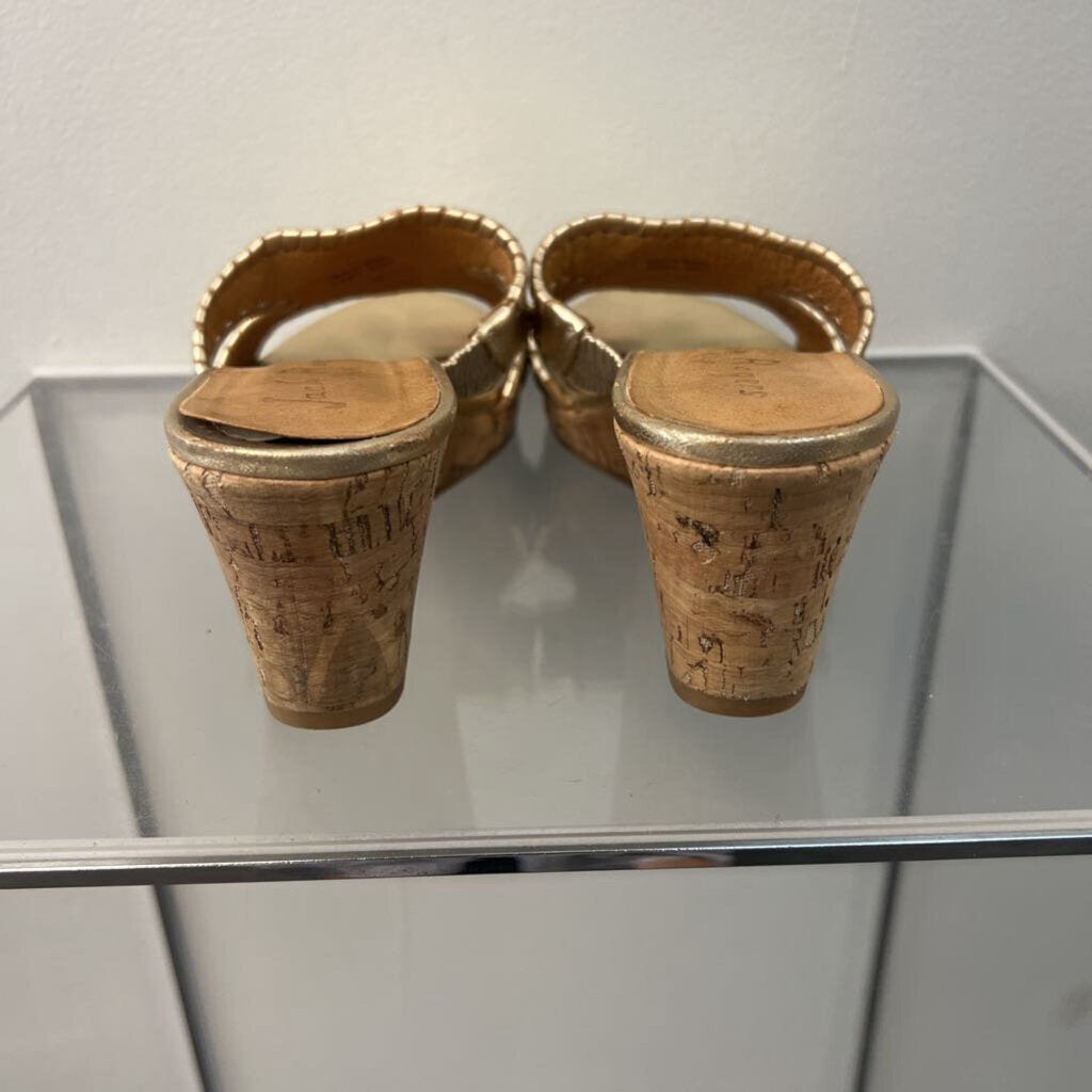 Jack Rogers Gold Sloane Mid Wedges 7