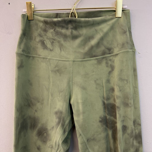 Lululemon Green/ Grey Tie Dye Full Length Leggings Medium