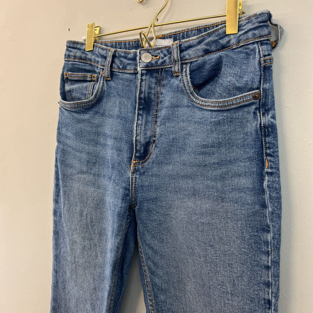 Zara Medium Wash Mom Jeans 6