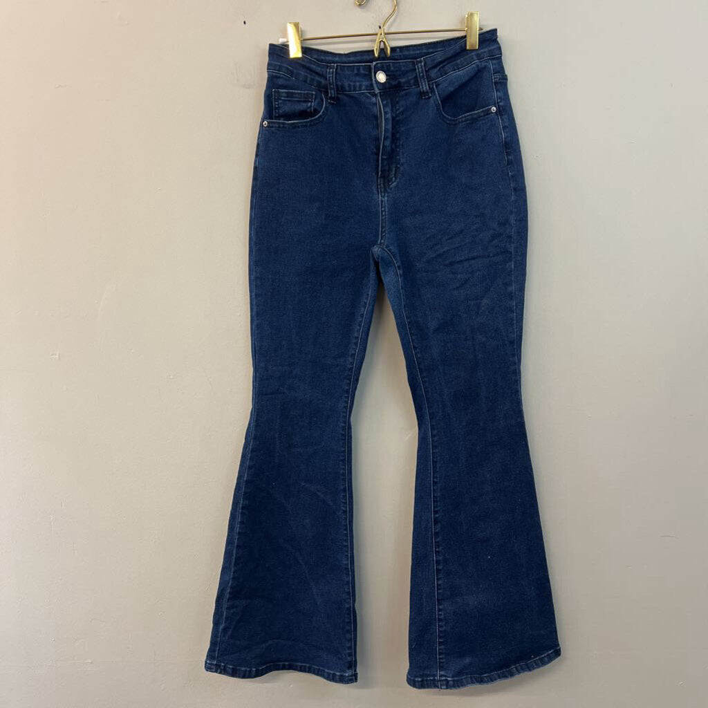 Dark Wash High Rise Flare Jeans Medium