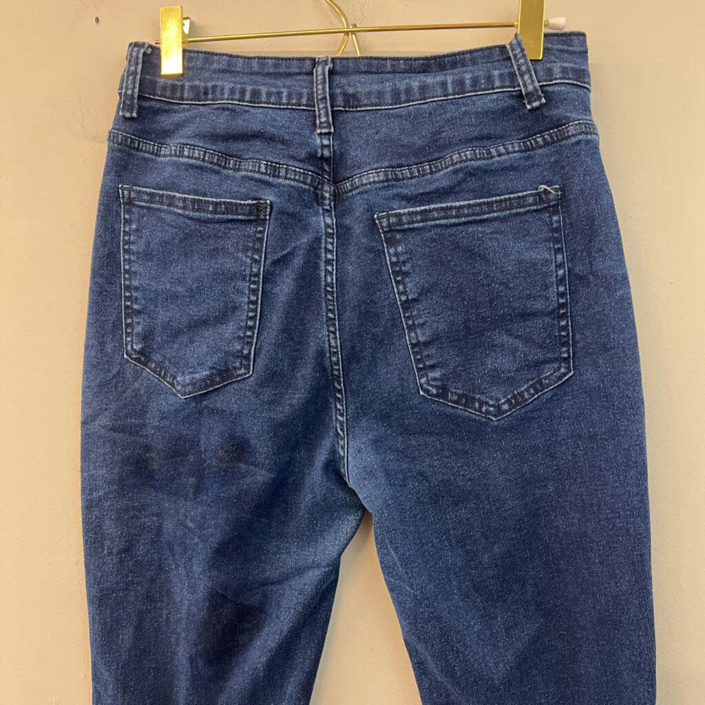Dark Wash High Rise Flare Jeans Medium