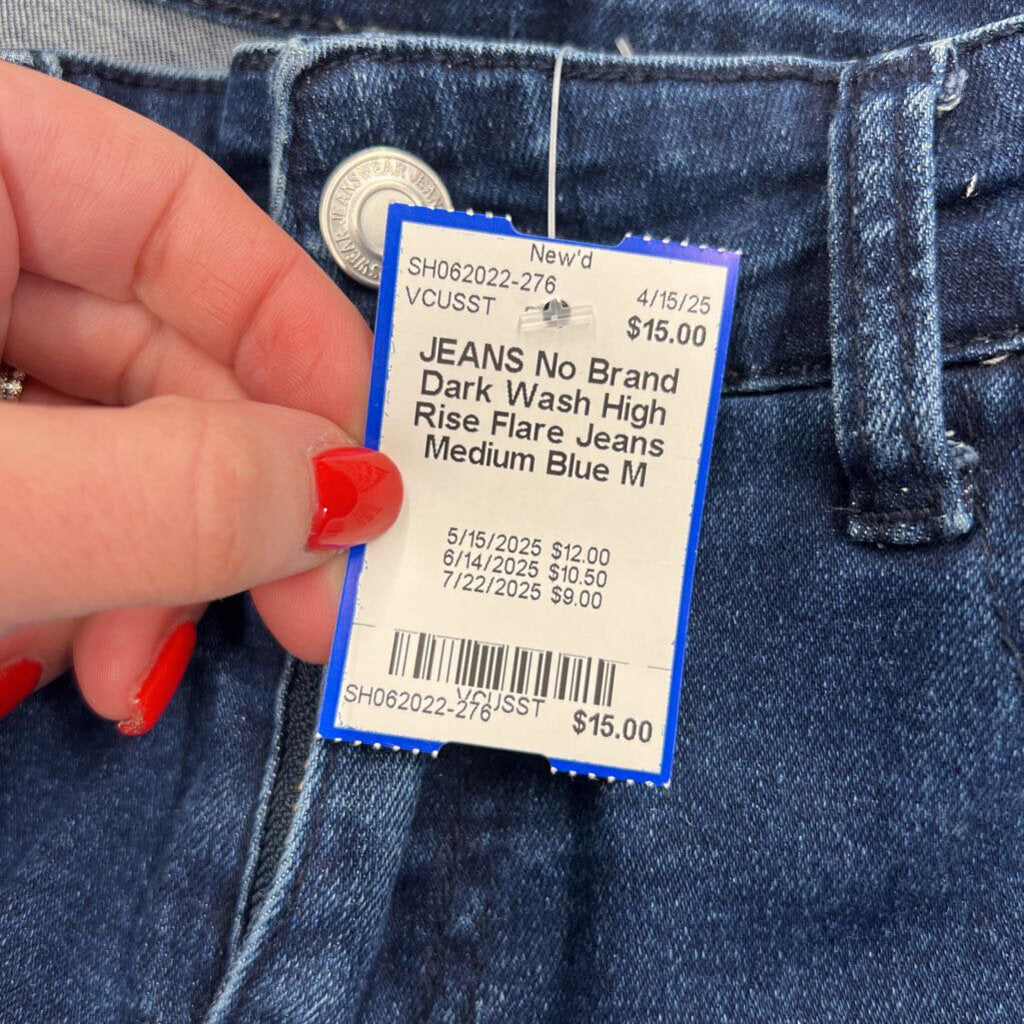 Dark Wash High Rise Flare Jeans Medium