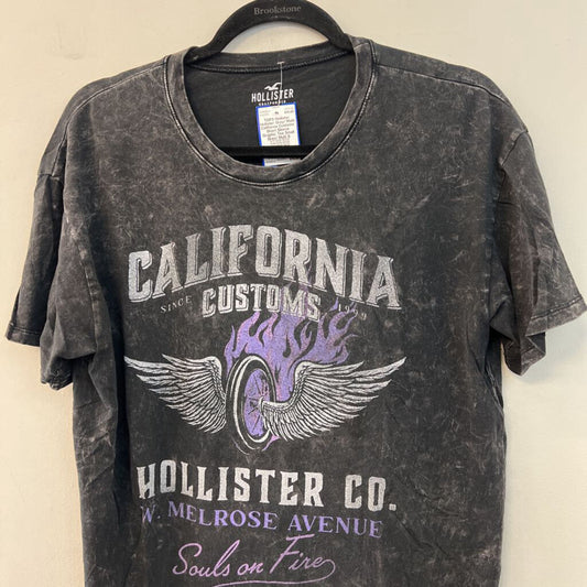 Hollister Grey/ Multi California Customs Short Sleeve Graphic Tee Small