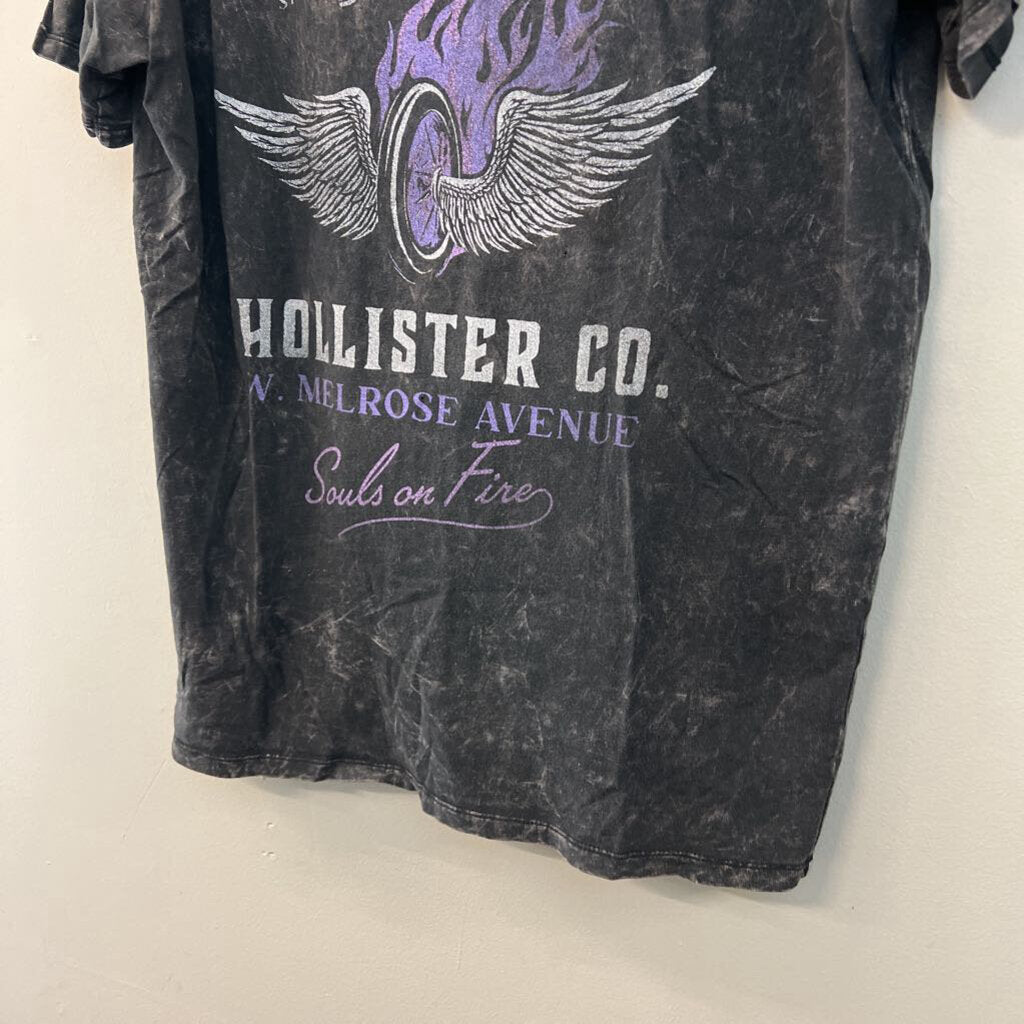 Hollister Grey/ Multi California Customs Short Sleeve Graphic Tee Small
