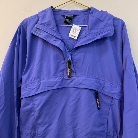 LL Bean Blue Half Zip Long Sleeve Windbreaker Pullover Medium