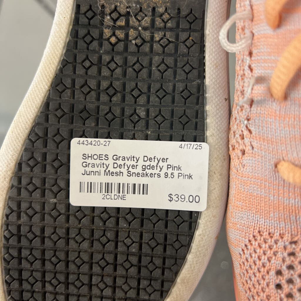 Gravity Defyer gdefy Pink Junni Mesh Sneakers 9.5