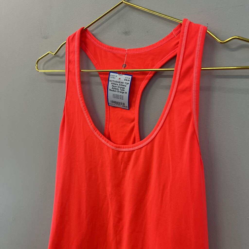 Athleta Neon Orange Athletic Tank Medium