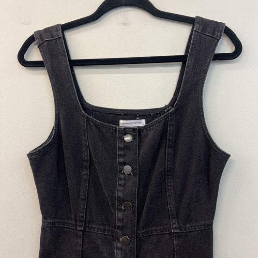 Urban Outfitters Black Denim Button Front Dress 6