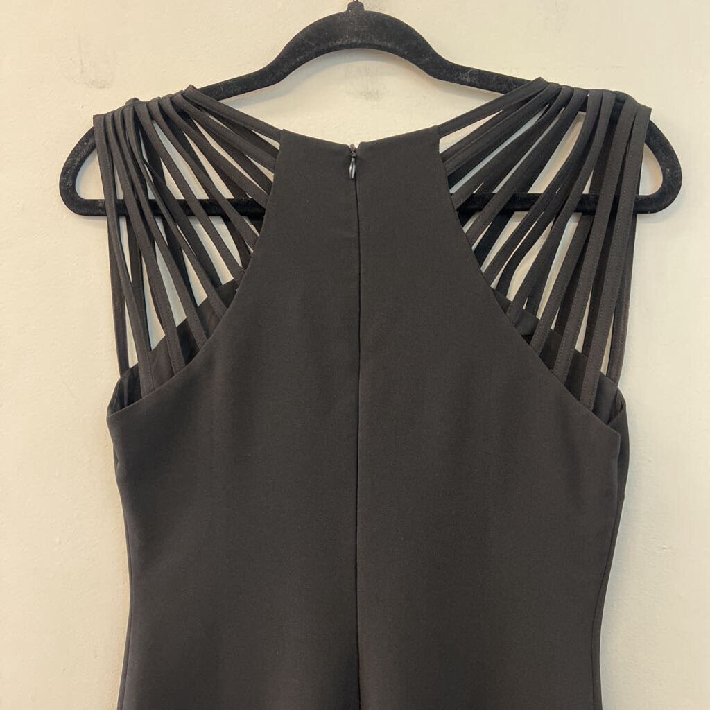 Dress The Population Black Strappy Shoulder Dress Small