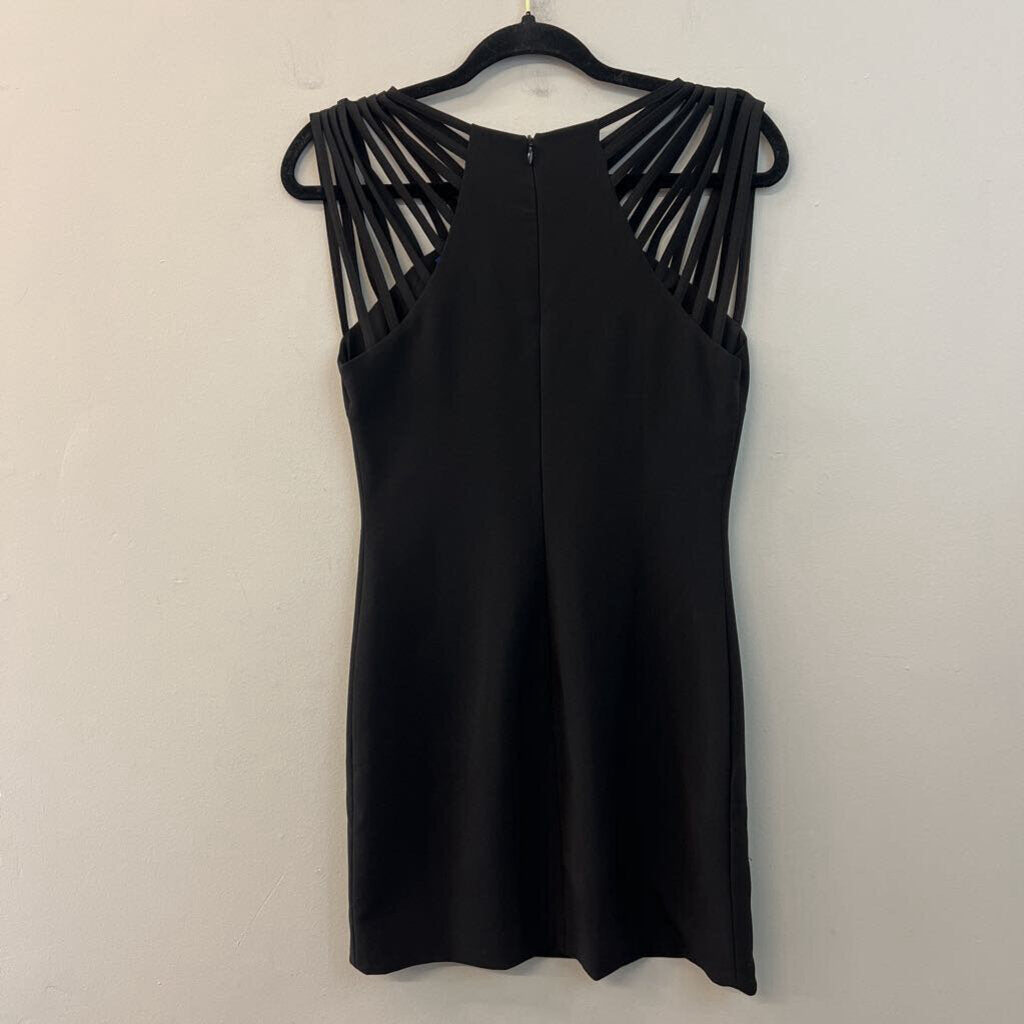 Dress The Population Black Strappy Shoulder Dress Small