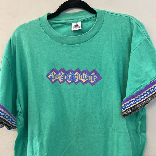 Vintage Surfers Alliance Mint Green/ Multi Retro Print Short Sleeve Graphic Tee Extra Large