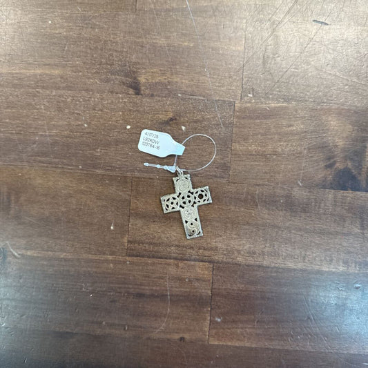 Silver Cross Print Pendant