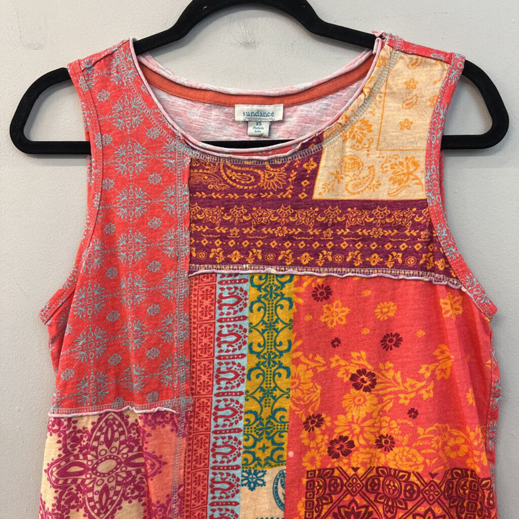 Sundance Red/ Multi Patchwork Tank Extra Small