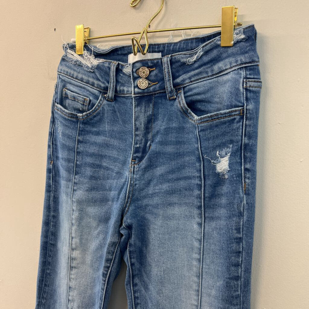 Vervet Patchwork Denim Flare Jeans 26
