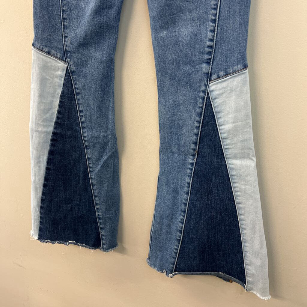 Vervet Patchwork Denim Flare Jeans 26