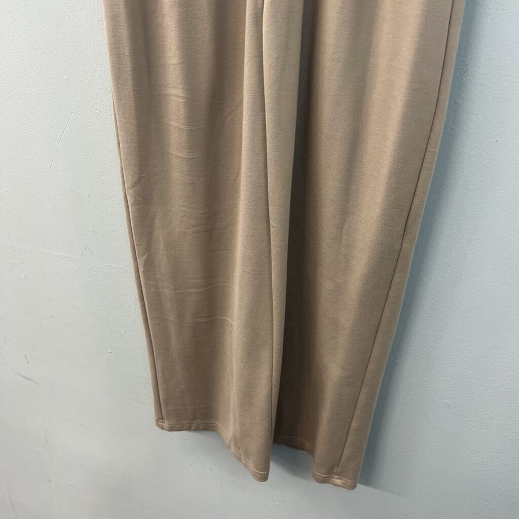 Kittenish Light Brown Corset Top Fitted Midi Dress Medium