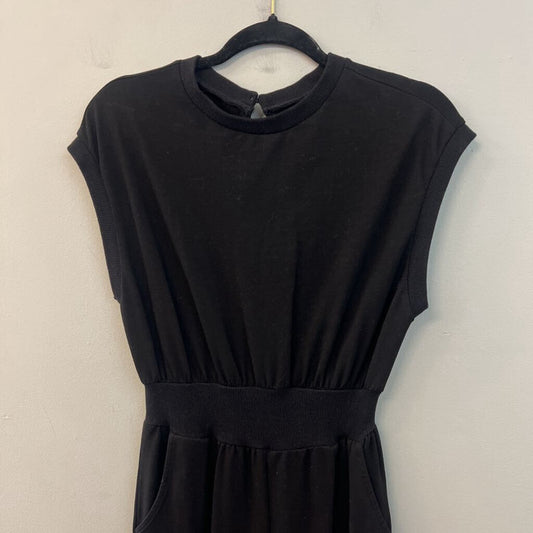Bishop and Young Black Short Sleeve Jumpsuit Small
