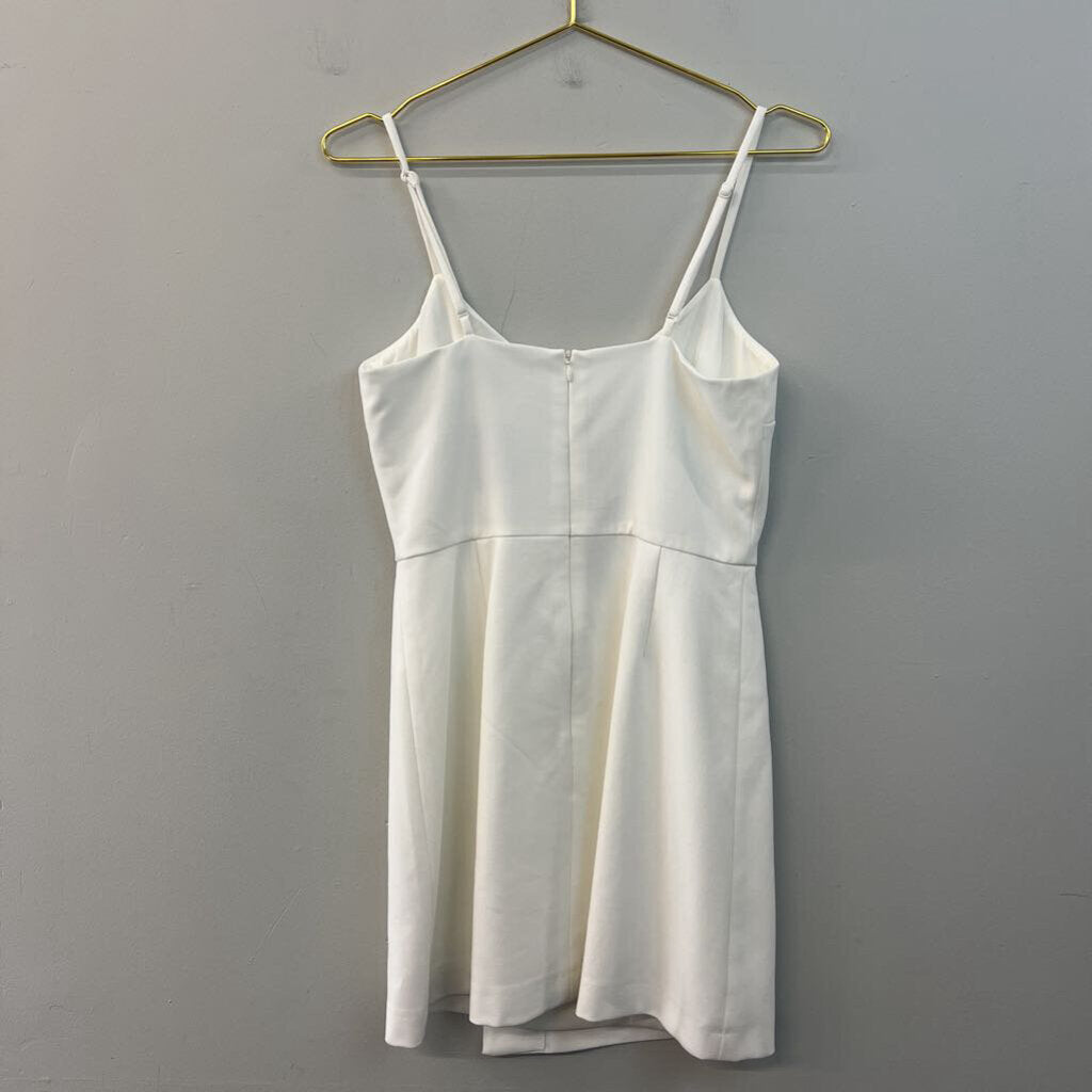 French Connection White V Neck Dress 6