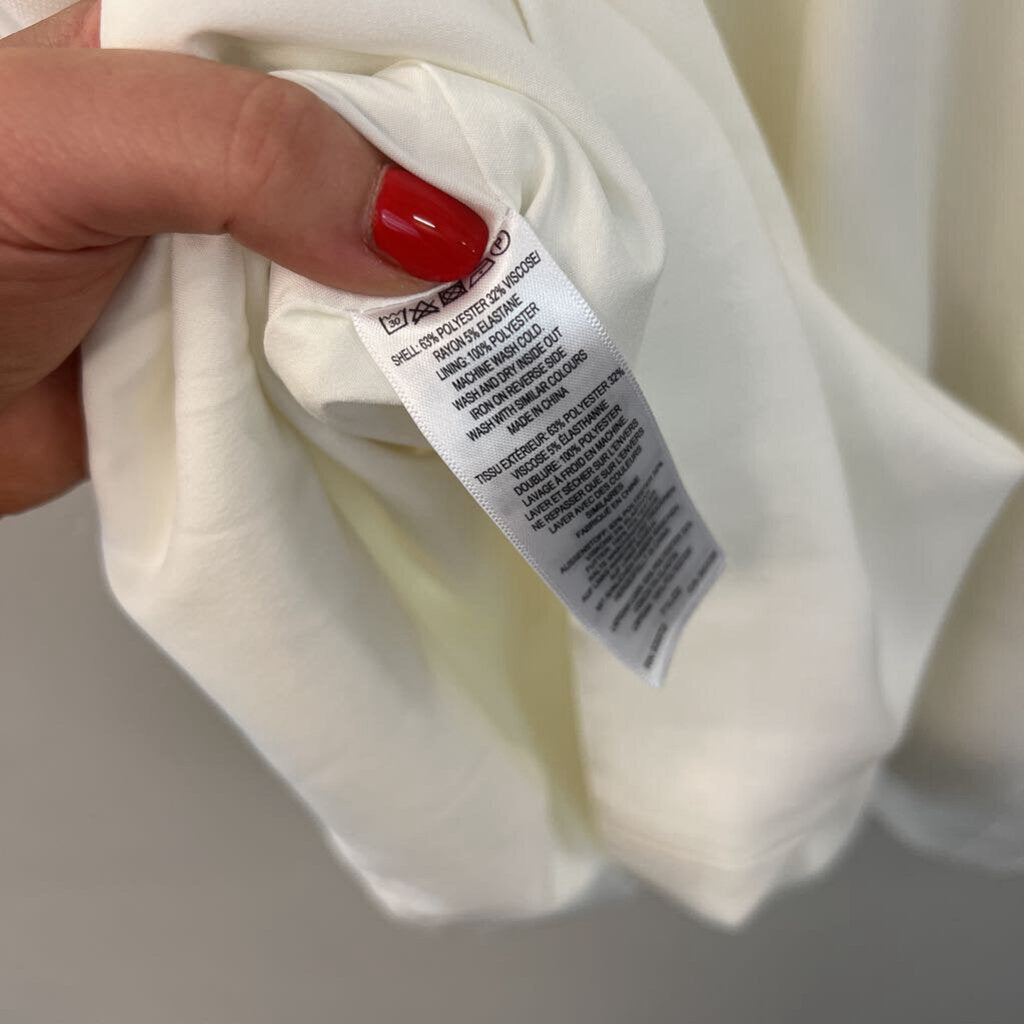 French Connection White V Neck Dress 6