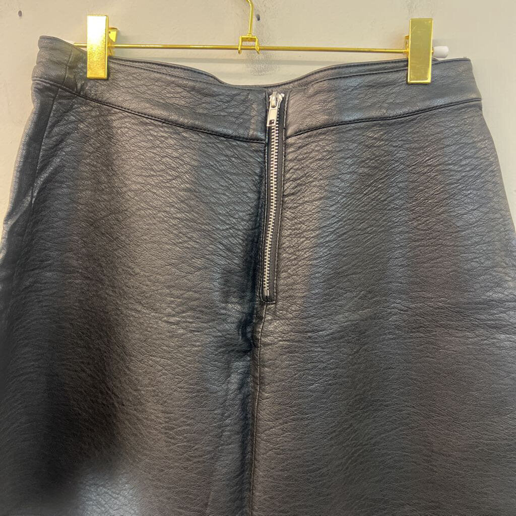Black Faux Leather Skirt 8