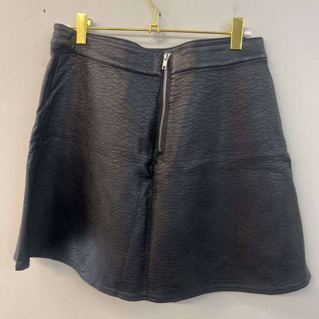 Black Faux Leather Skirt 8