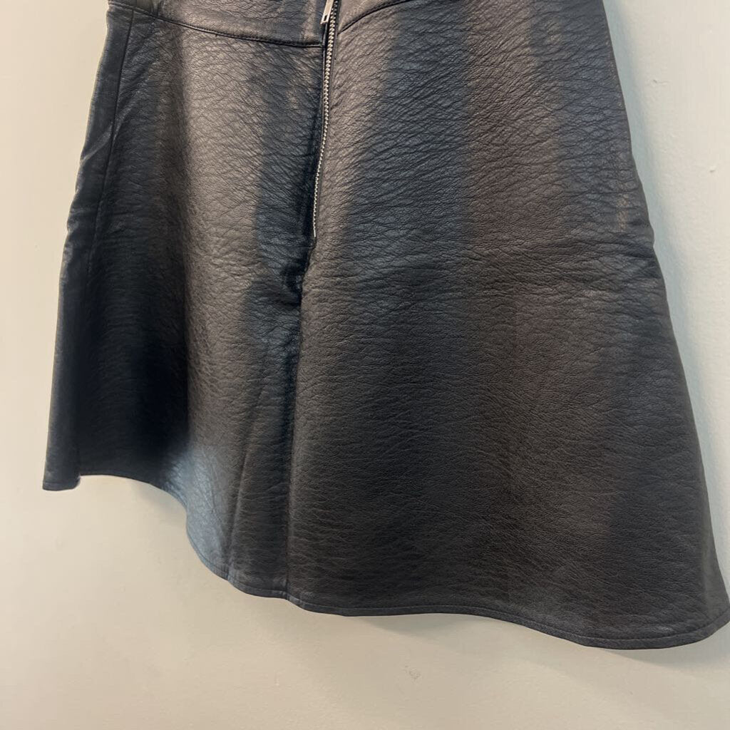 Black Faux Leather Skirt 8