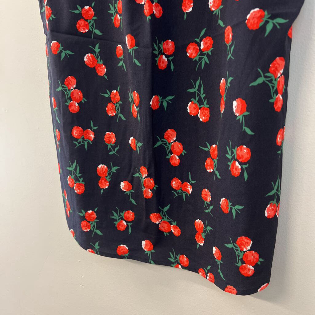 Talbots Navy/ Red Print Tank Top Small Petite