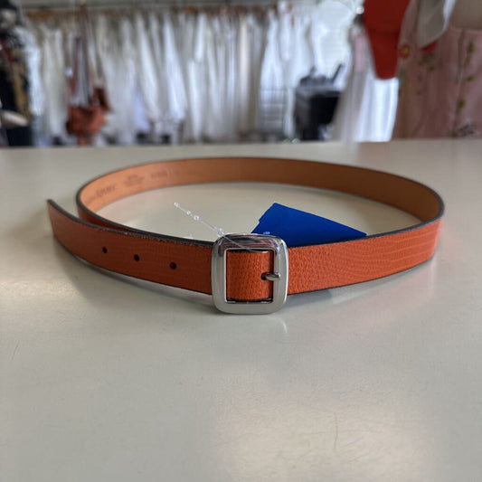 Banana Republic Orange Leather Snakeskin Belt Small