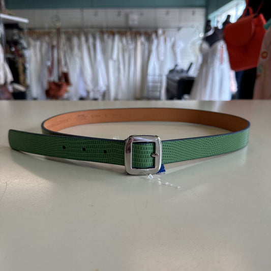 Banana Republic Green Leather Snakeskin Belt Small