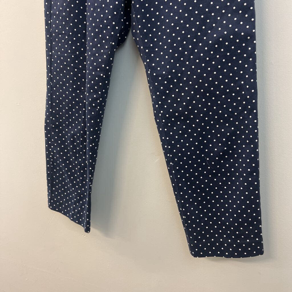 Boden Navy/ White Polka Dot Cropped Pants 4P