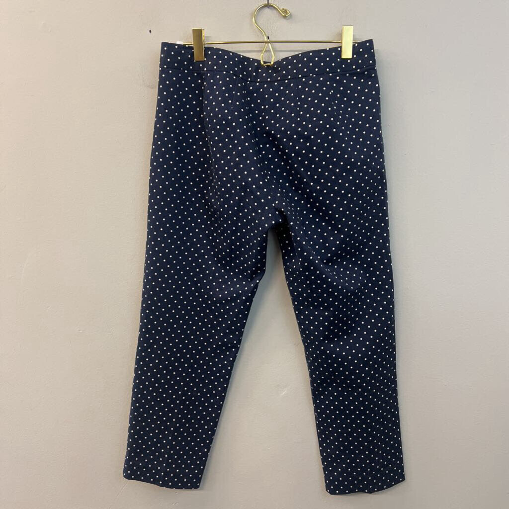 Boden Navy/ White Polka Dot Cropped Pants 4P