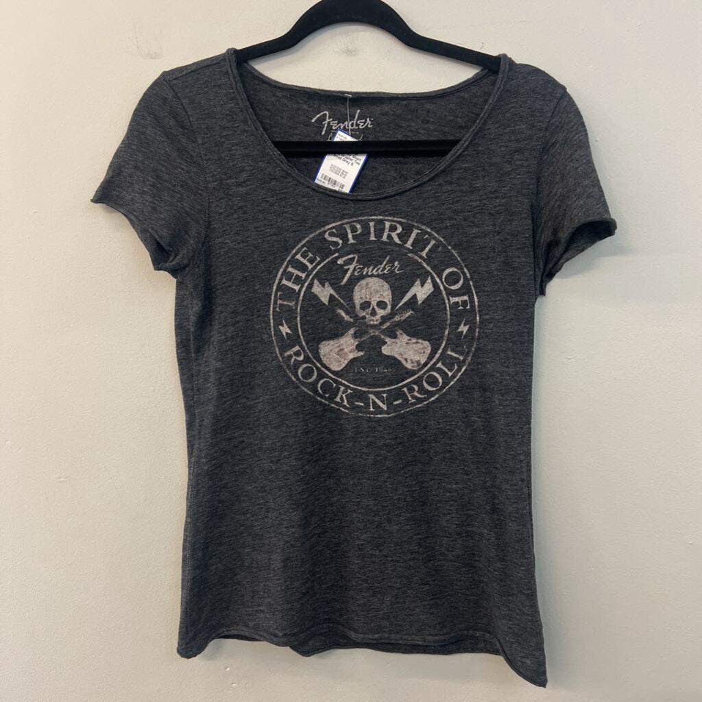 Fender Grey Short Sleeve Graphic Tee Small