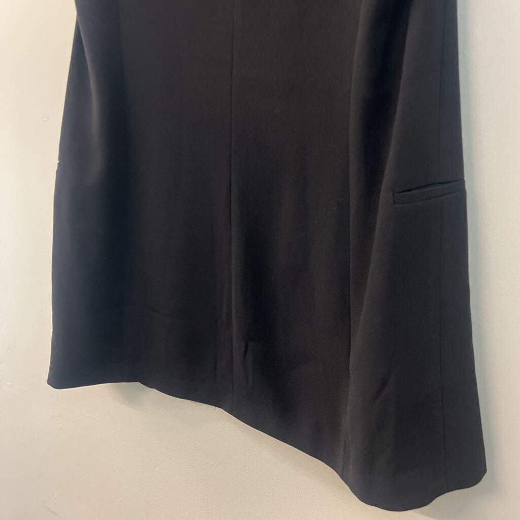 Express Black Double Breasted Sleeveless Open Front Long Vest Top Small