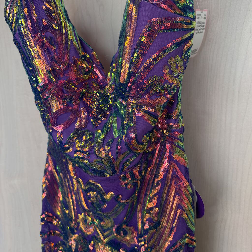Windsor Strappy Fitted Sequin Dress 3/4