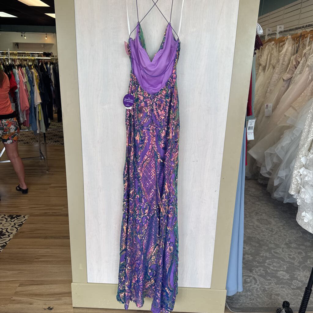 Windsor Strappy Fitted Sequin Dress 3/4