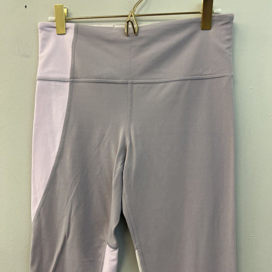 Athleta Purple Color Block Cropped Leggings Medium