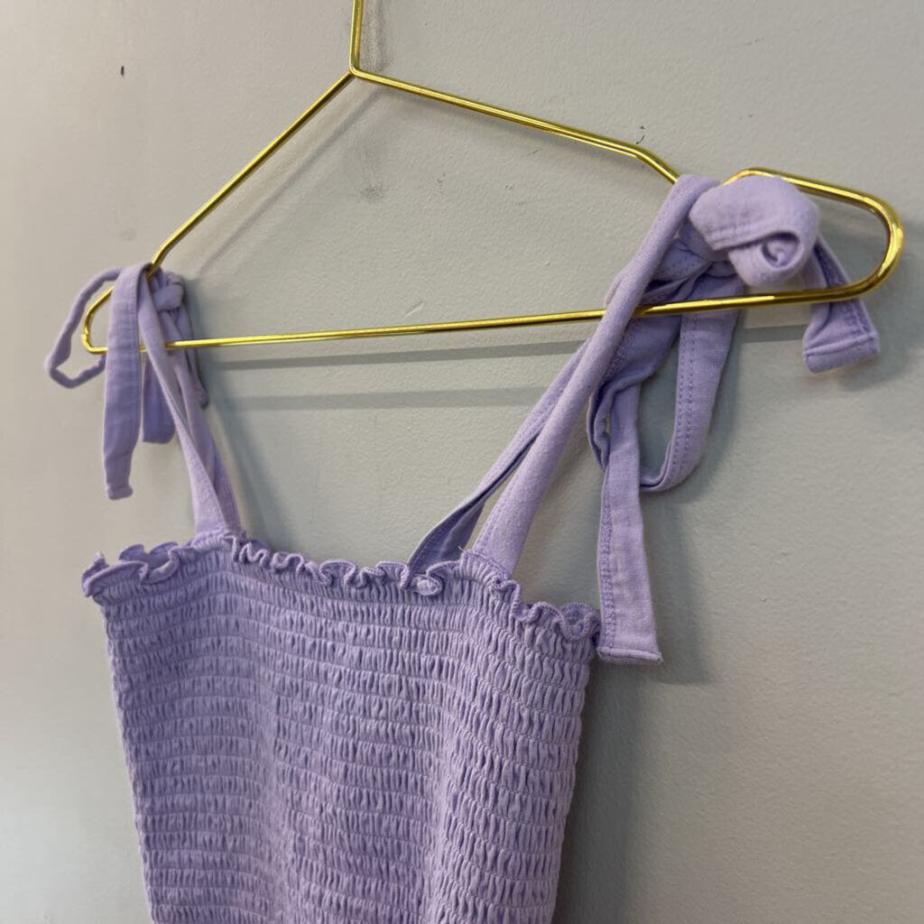 Hollister Purple Smocked Cropped Tank Top Small