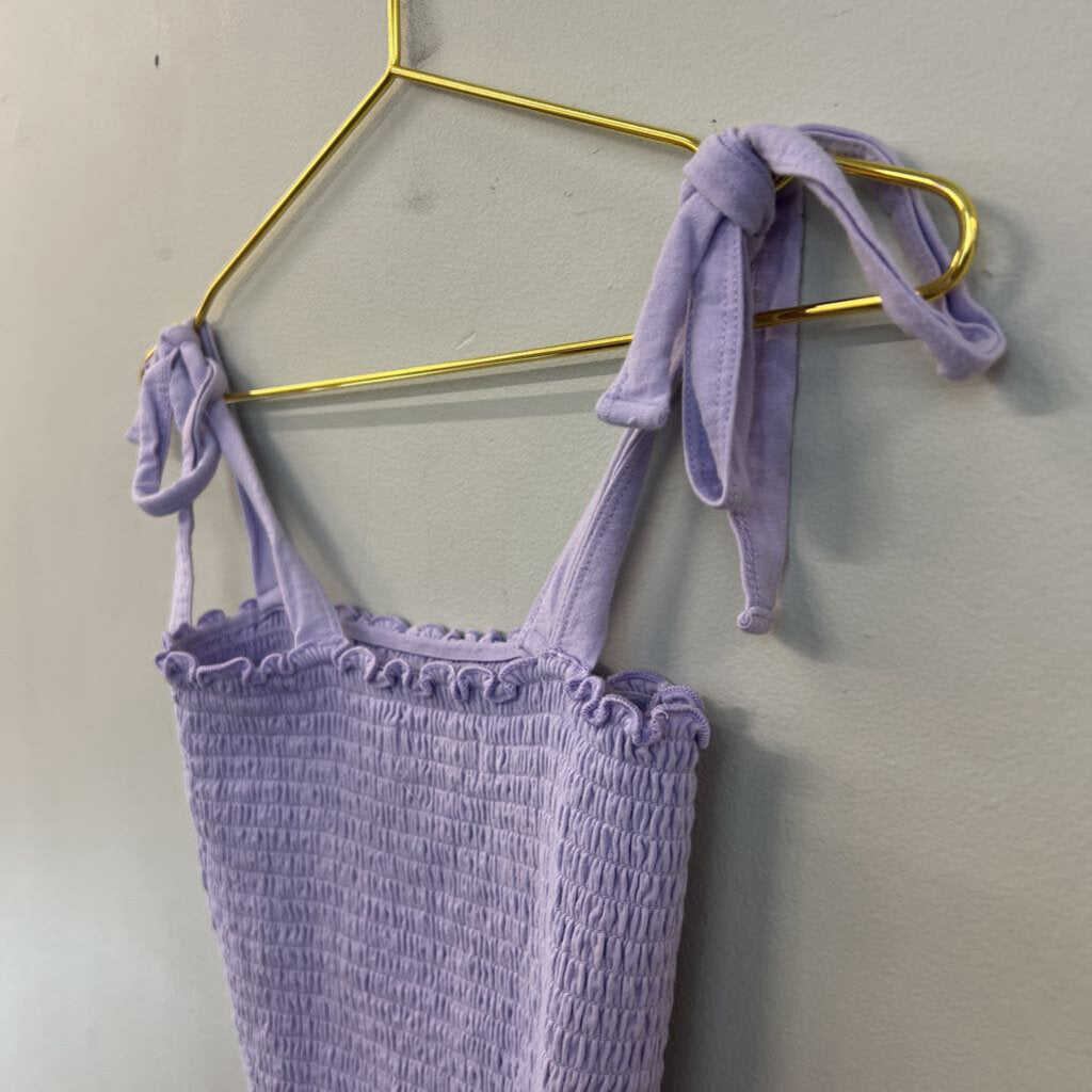 Hollister Purple Smocked Cropped Tank Top Small
