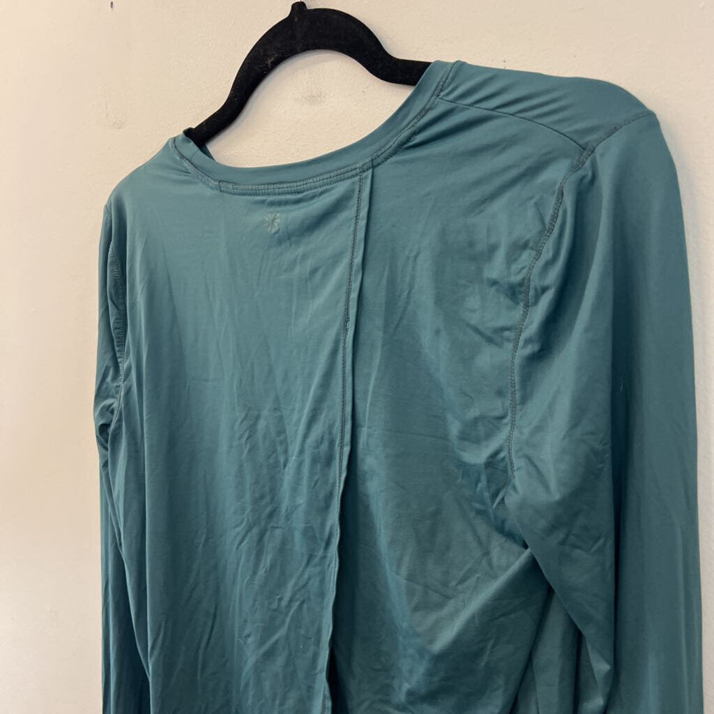 Athleta Teal Long Sleeve Athletic Top Small