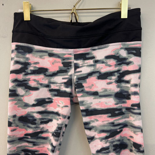 Lululemon Black/ Pink Print Cropped Leggings 6
