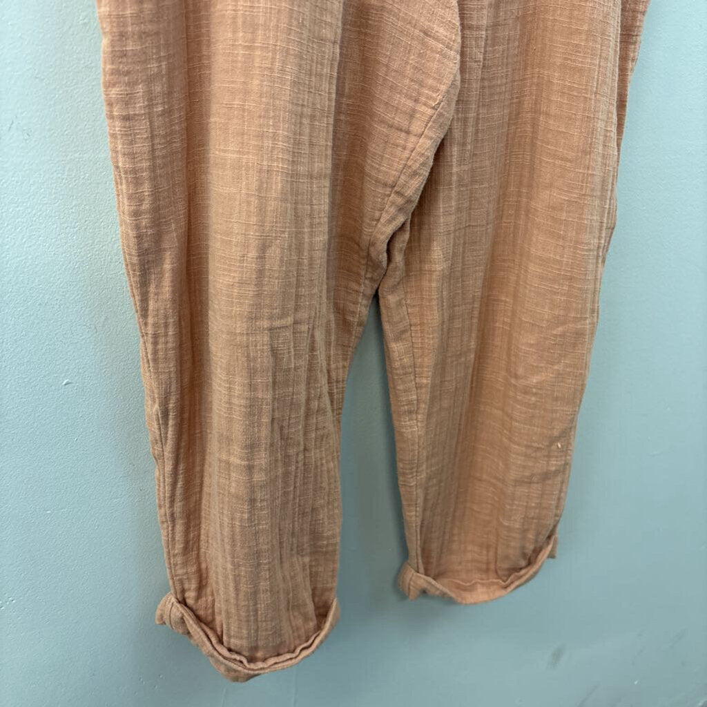 Aerie Orange Billowy Overall Jumpsuit Large