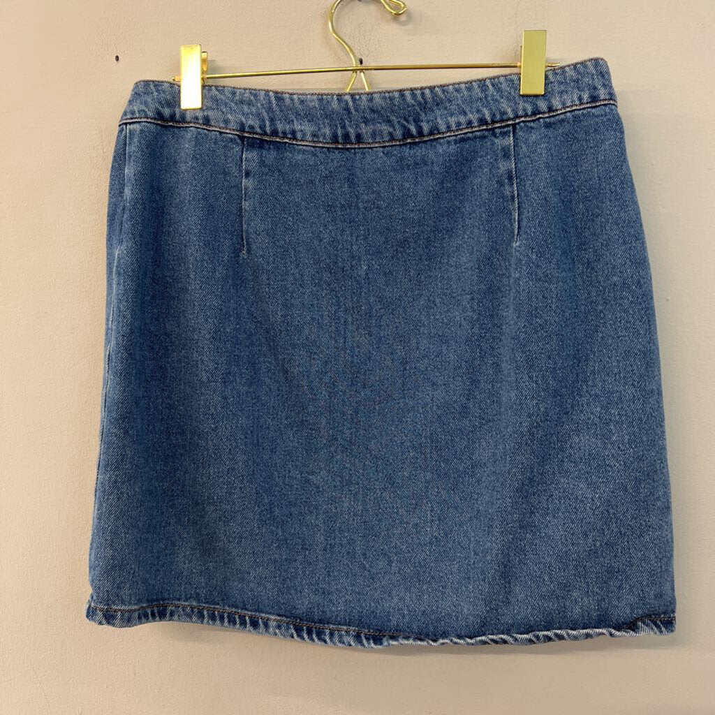 Asos Medium Wash Denim Wrap Skirt 12 UK (8 US)