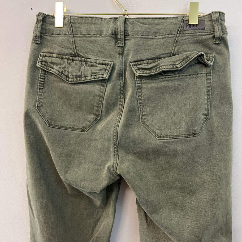Paige Green Denim Jogger Pants 28