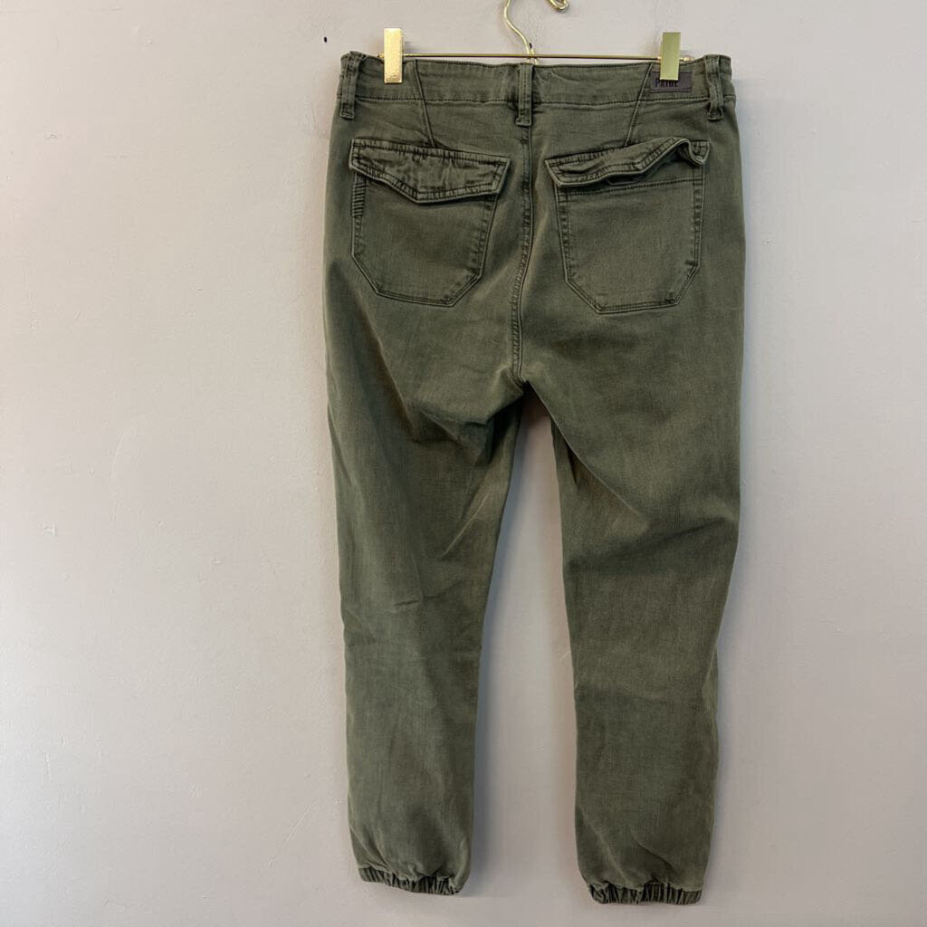 Paige Green Denim Jogger Pants 28