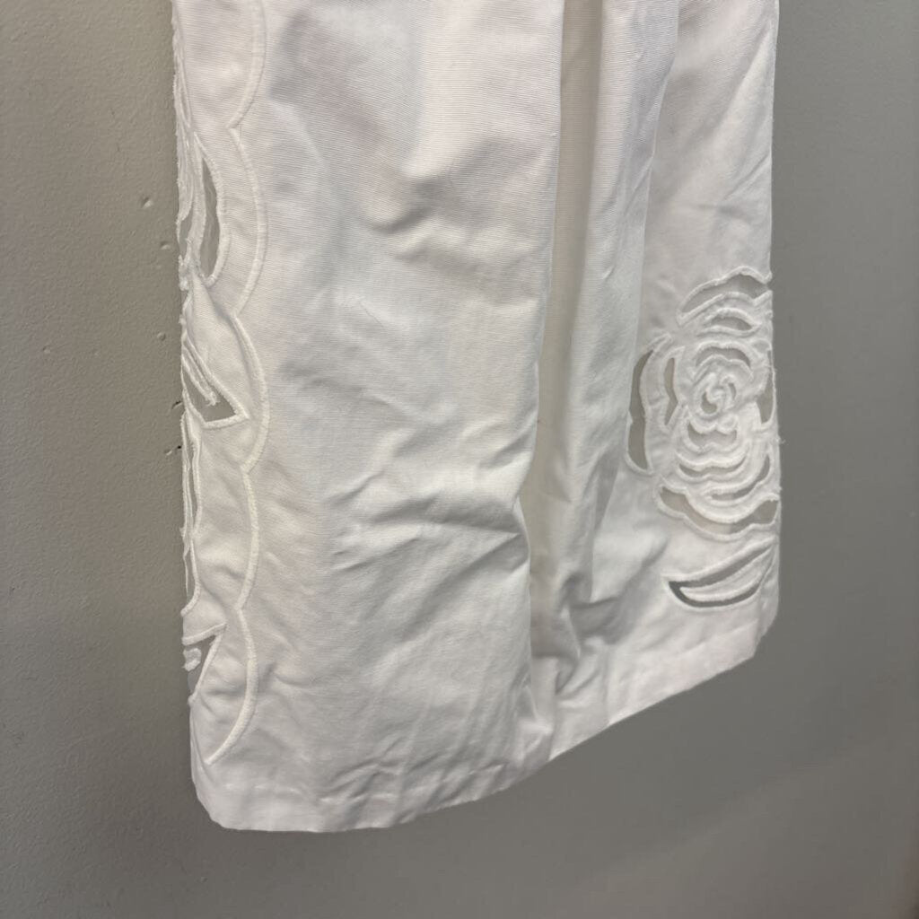 Lilly Pulitzer White Strapless Flower Detail Dress 0