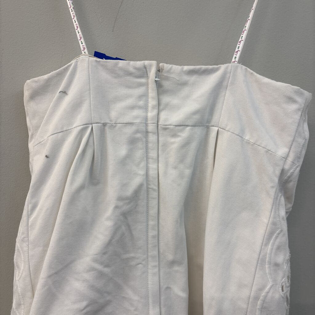 Lilly Pulitzer White Strapless Flower Detail Dress 0