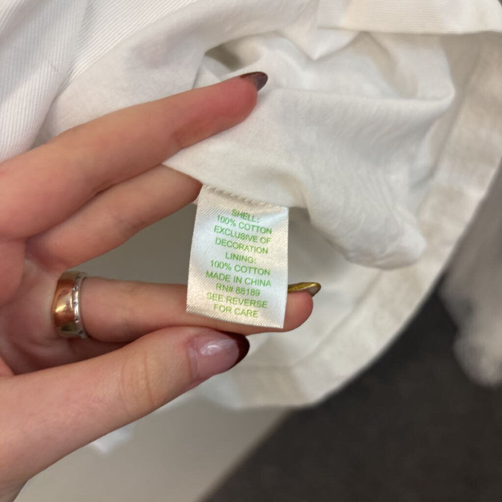 Lilly Pulitzer White Strapless Flower Detail Dress 0