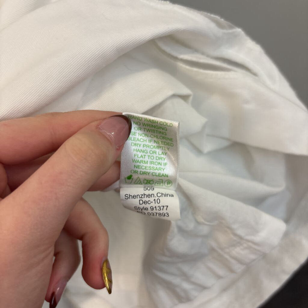 Lilly Pulitzer White Strapless Flower Detail Dress 0